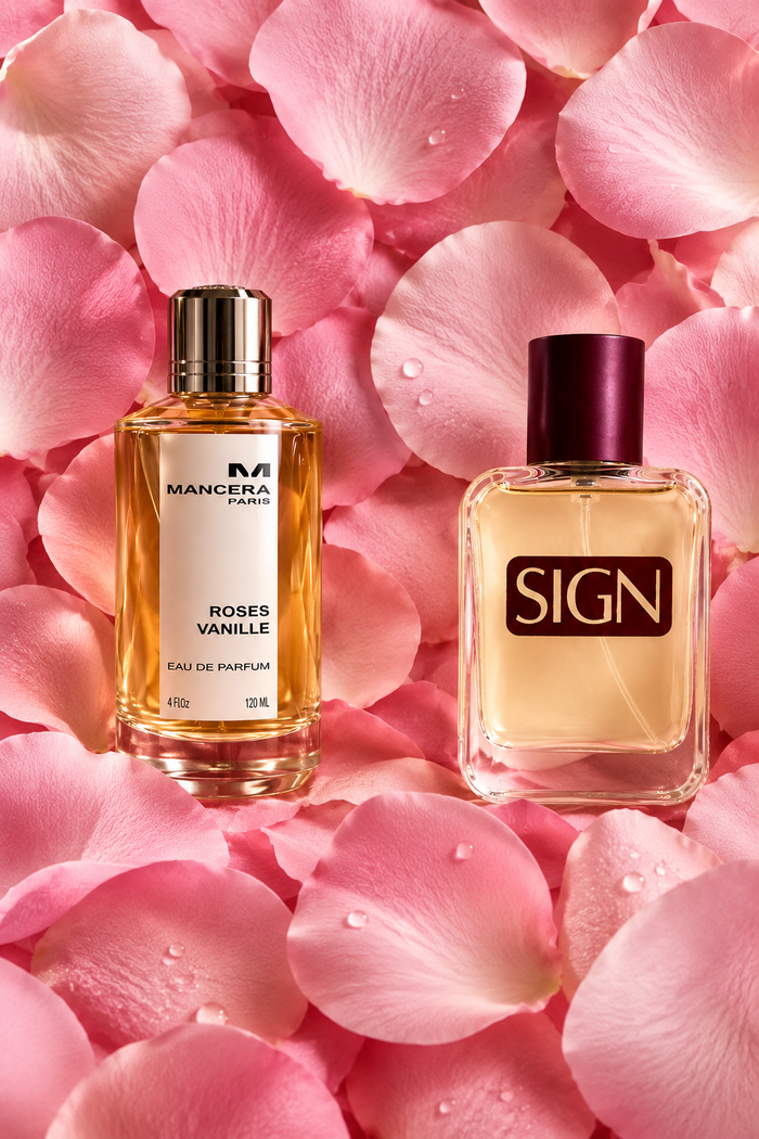 Rose vanilla inspired perfume
